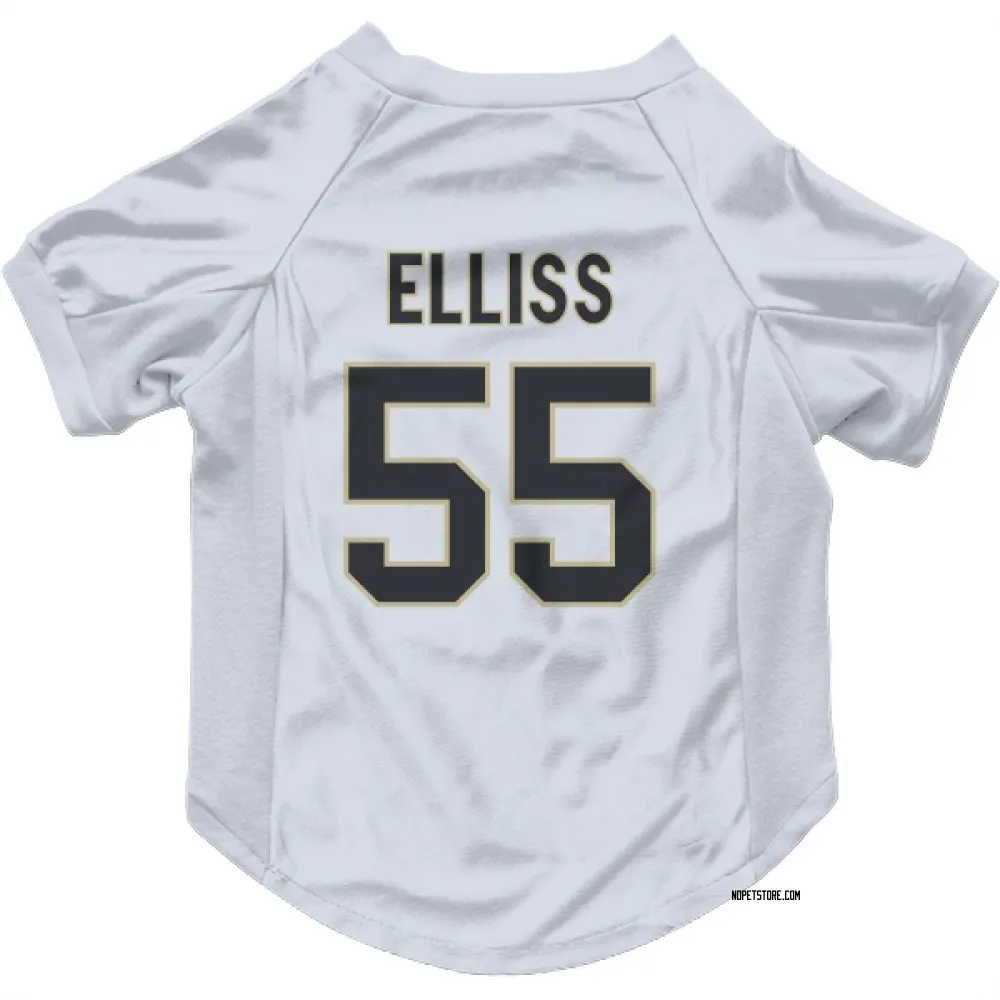 New Orleans Saints Kaden Elliss White Pet Jersey for Dog & Cat