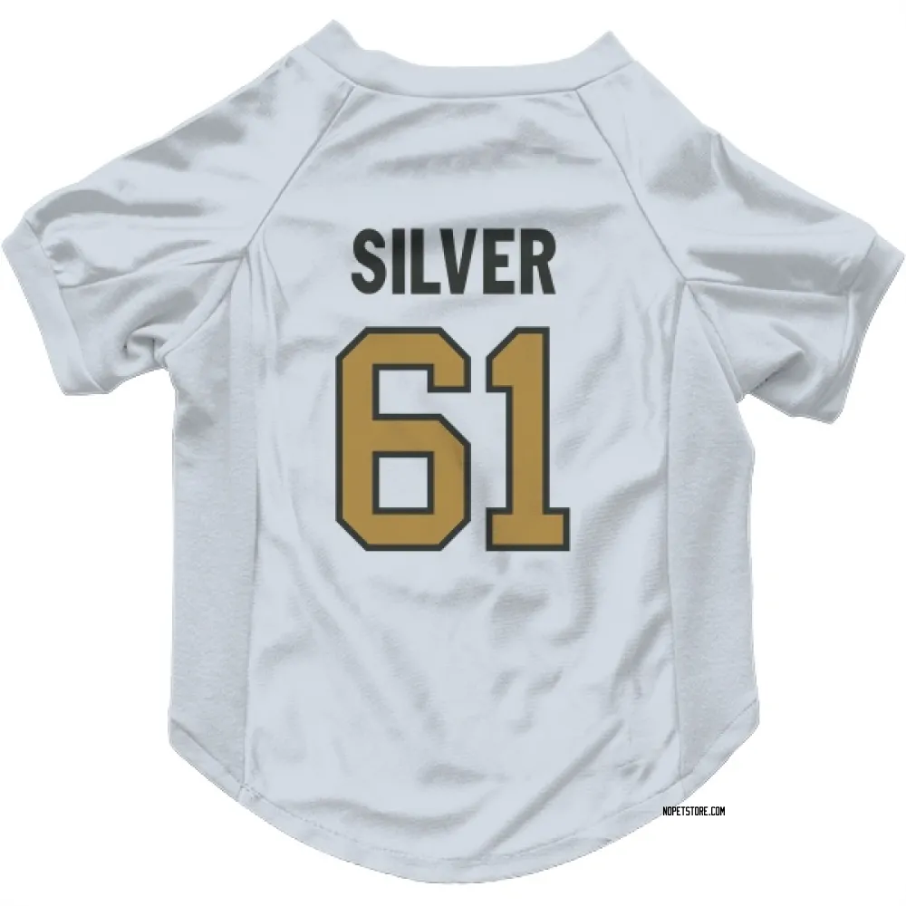 New Orleans Saints Keeshawn Silver White Gold Pet Jersey for Dog & Cat