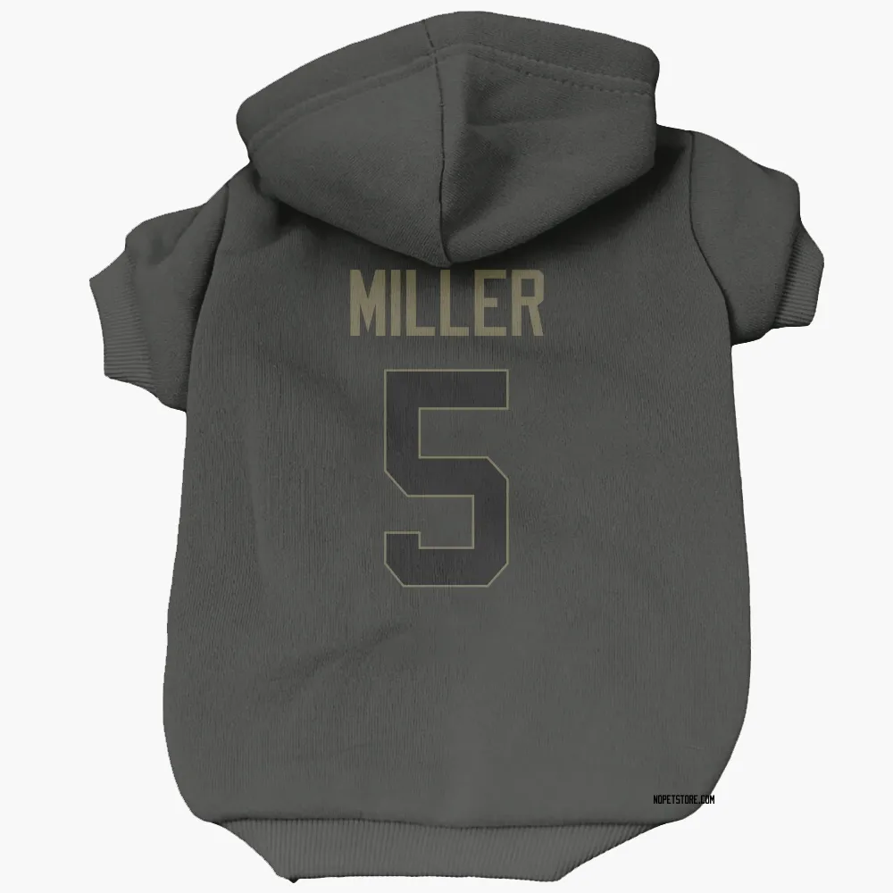 New Orleans Saints Kendre Miller Black Service Pet Hoodie for Dog & Cat