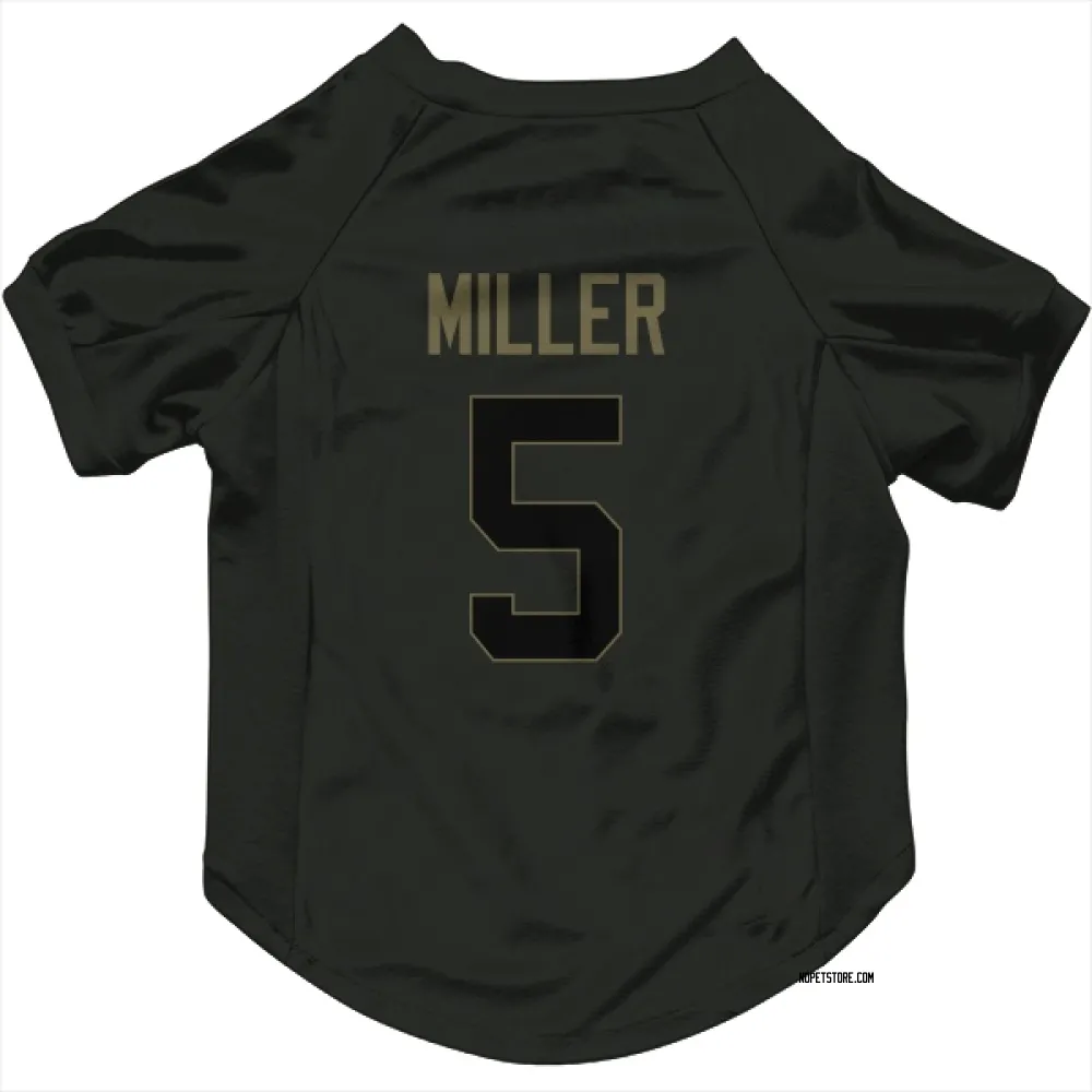 New Orleans Saints Kendre Miller Black Service Pet Jersey for Dog & Cat