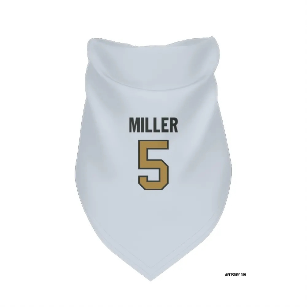 New Orleans Saints Kendre Miller White Gold Pet Bandana for Dog & Cat