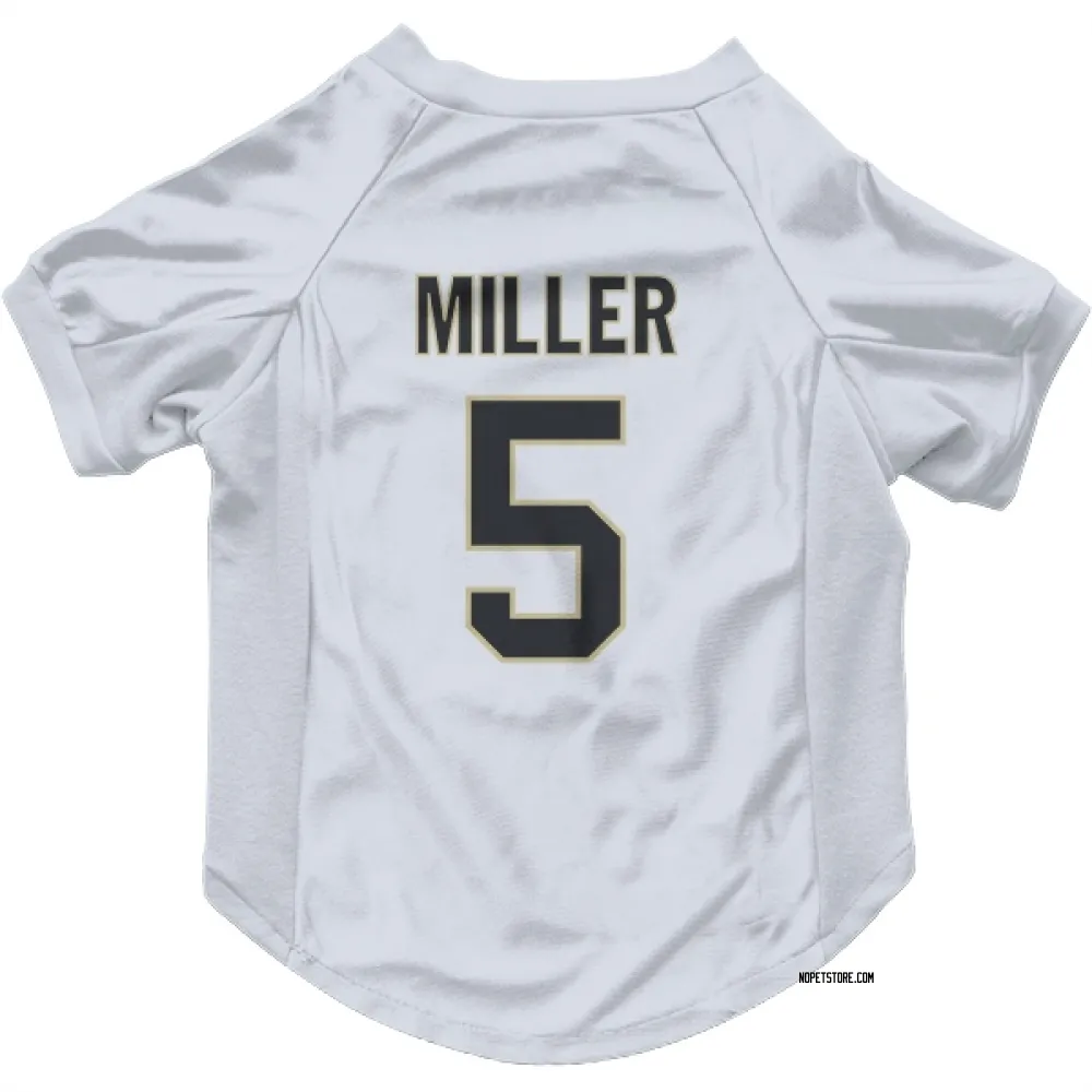 New Orleans Saints Kendre Miller White Pet Jersey for Dog & Cat
