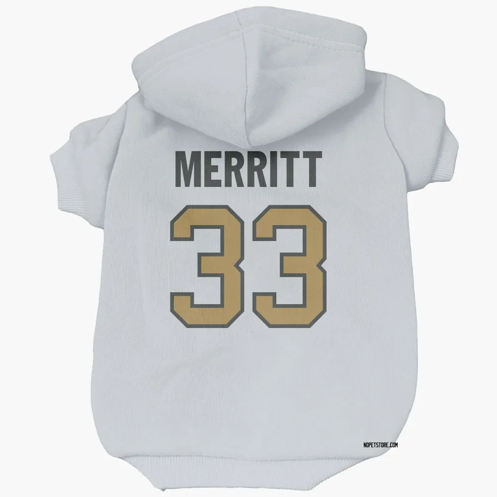 New Orleans Saints Kirk Merritt White Gold Pet Hoodie for Dog & Cat