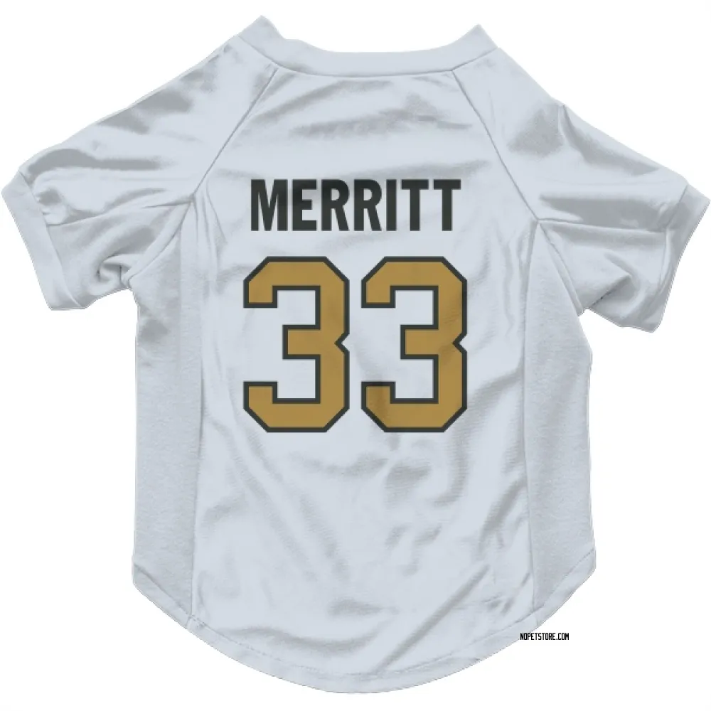 New Orleans Saints Kirk Merritt White Gold Pet Jersey for Dog & Cat