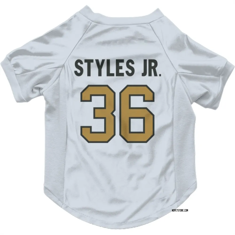 New Orleans Saints Lorenzo Styles Jr. White Gold Pet Jersey for Dog & Cat