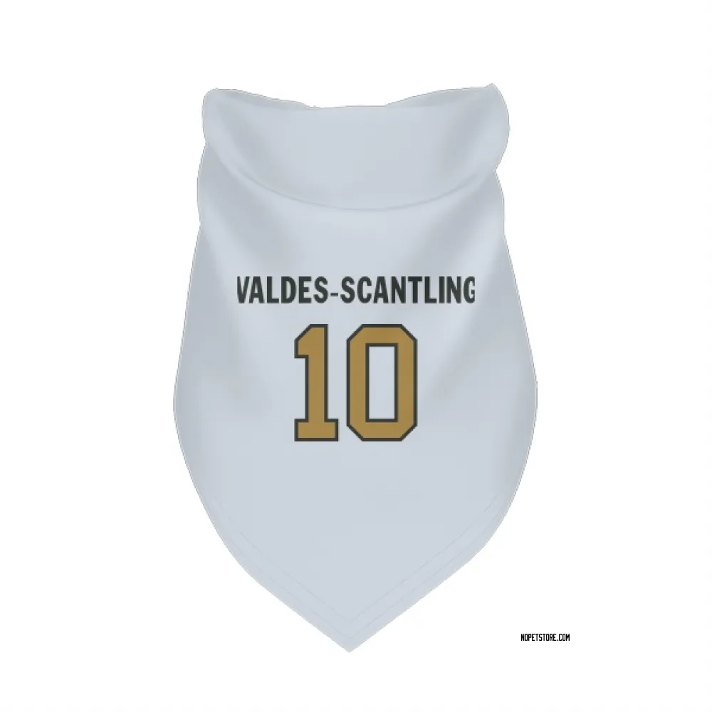 New Orleans Saints Marquez Valdes-Scantling White Gold Pet Bandana for Dog & Cat