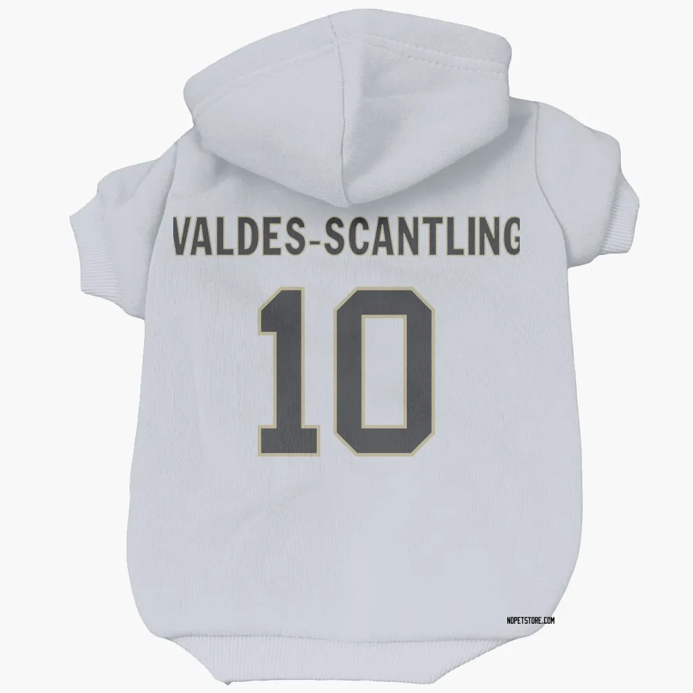 New Orleans Saints Marquez Valdes-Scantling White Pet Hoodie for Dog & Cat