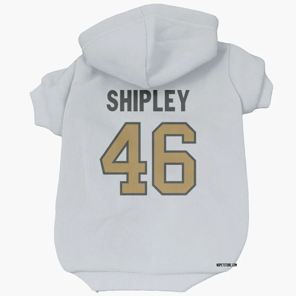 New Orleans Saints Mason Shipley White Gold Pet Hoodie for Dog & Cat