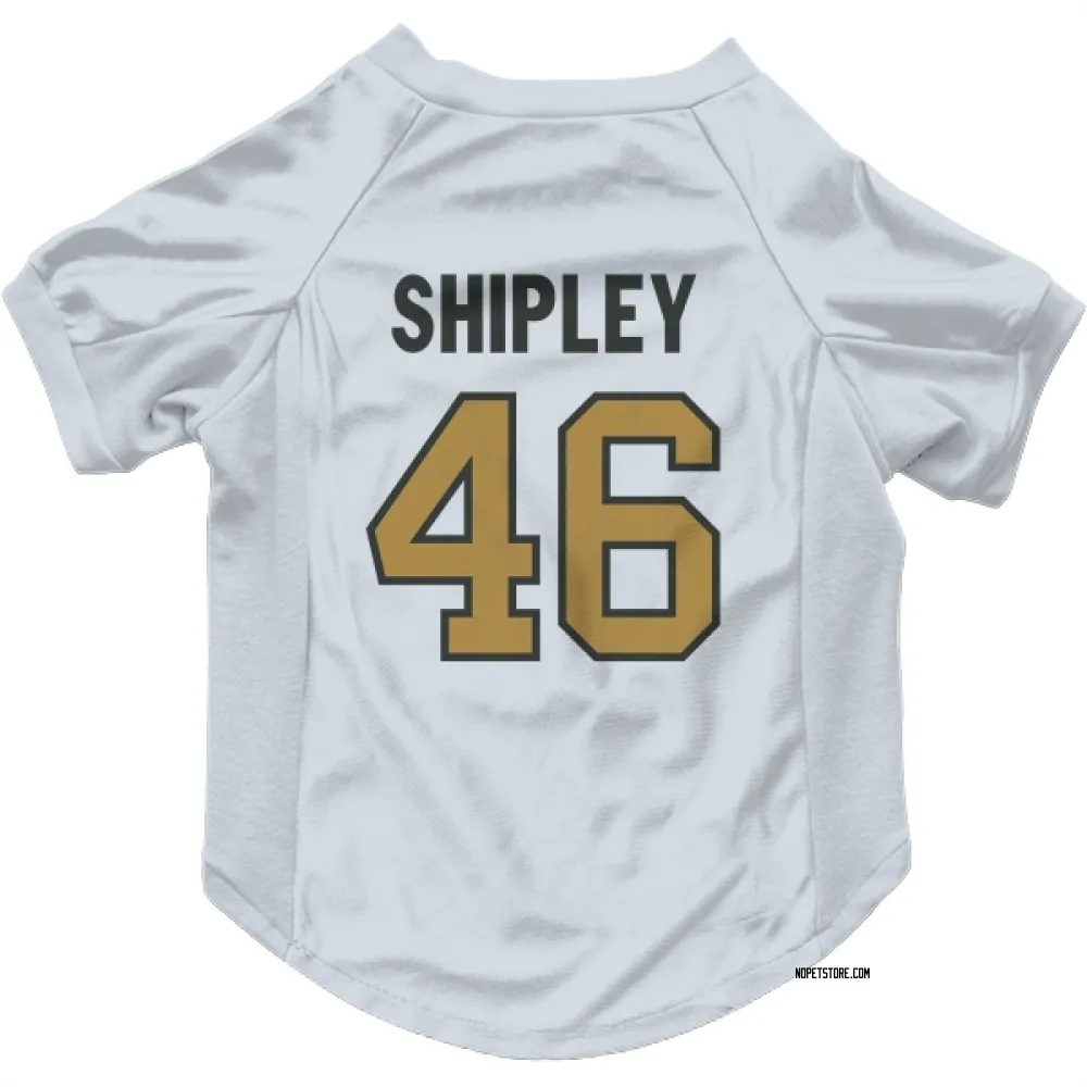 New Orleans Saints Mason Shipley White Gold Pet Jersey for Dog & Cat