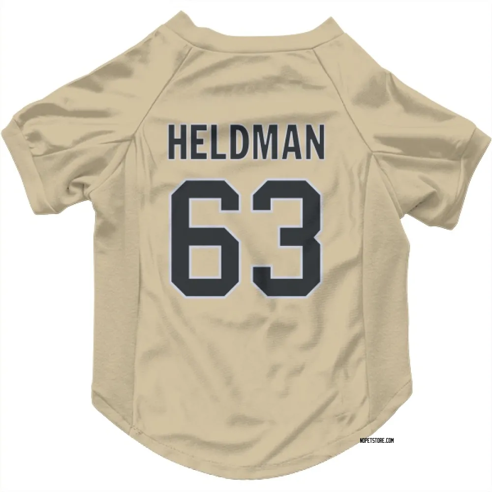 New Orleans Saints Michael Heldman Gold Pet Jersey for Dog & Cat
