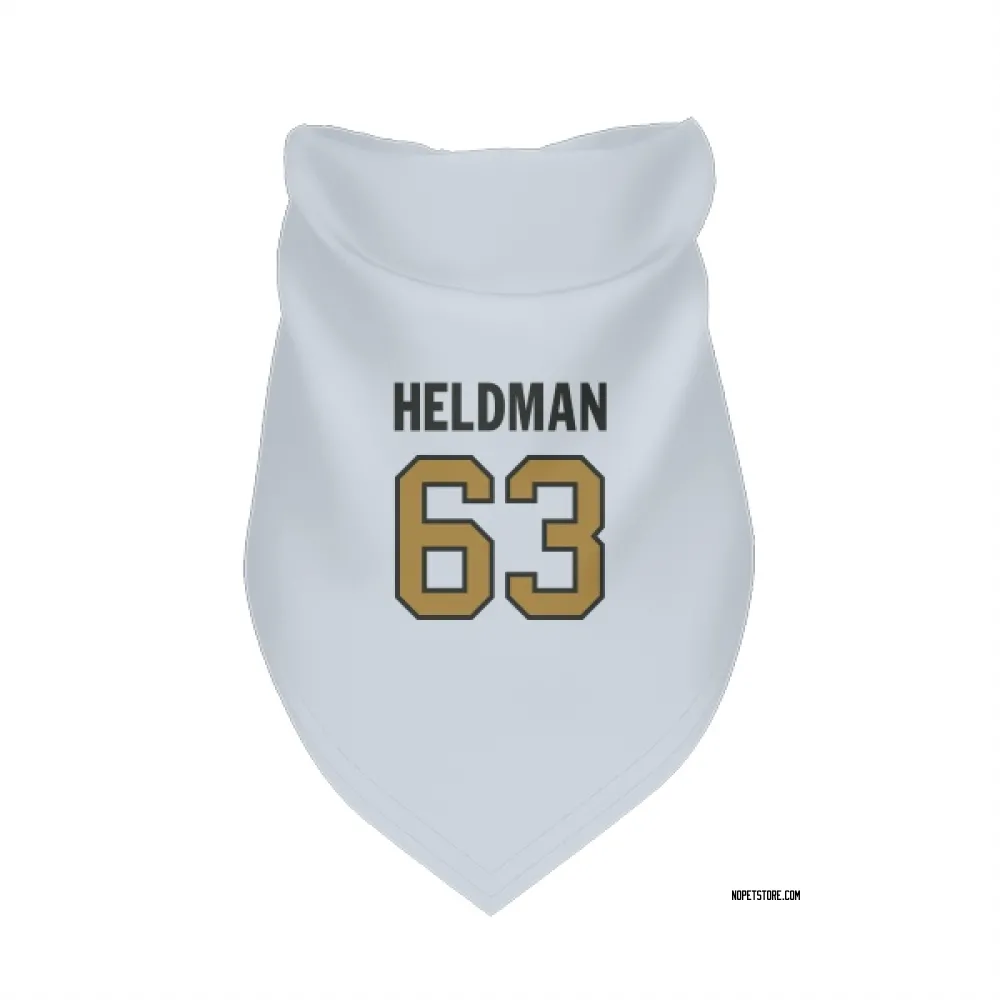 New Orleans Saints Michael Heldman White Gold Pet Bandana for Dog & Cat