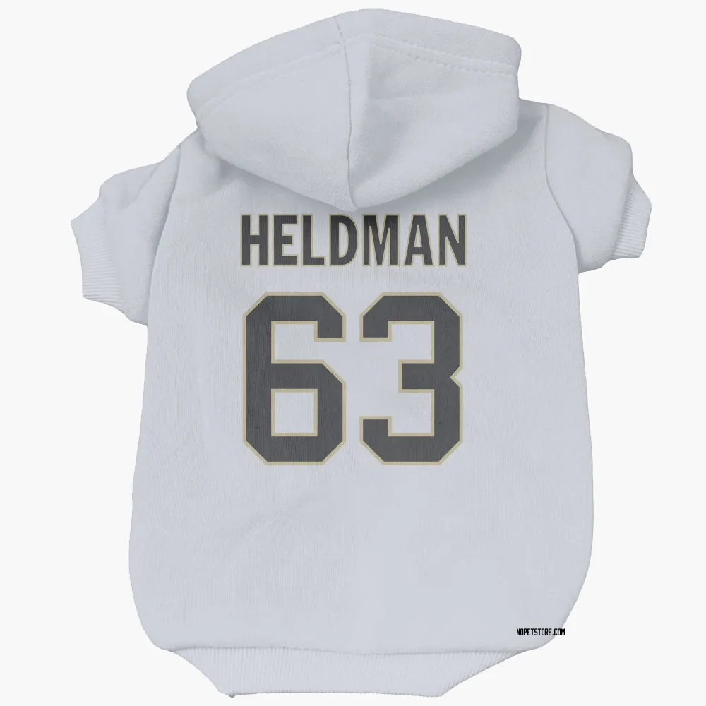 New Orleans Saints Michael Heldman White Pet Hoodie for Dog & Cat