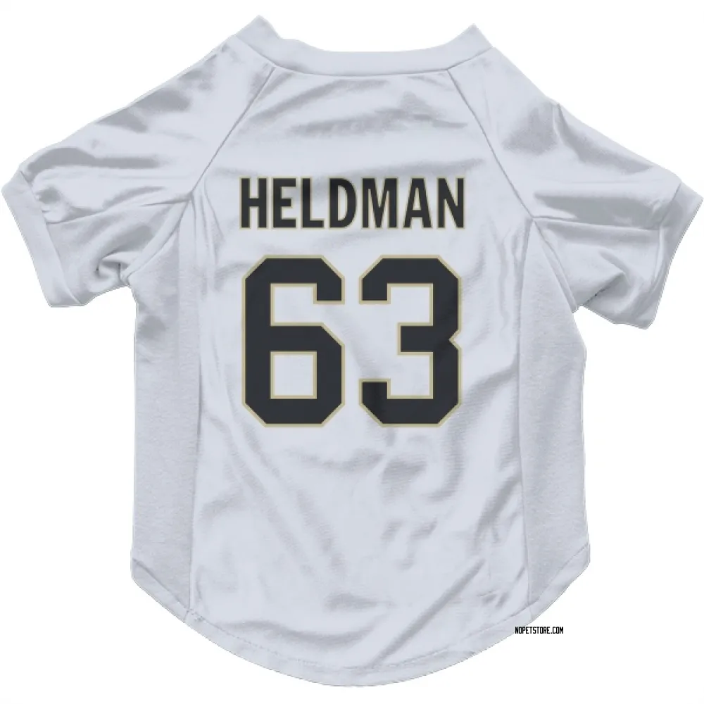 New Orleans Saints Michael Heldman White Pet Jersey for Dog & Cat