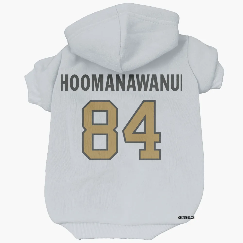 New Orleans Saints Michael Hoomanawanui White Gold Pet Hoodie for Dog & Cat