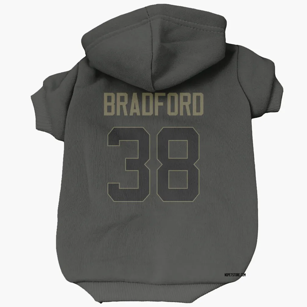 New Orleans Saints Millard Bradford Black Service Pet Hoodie for Dog & Cat