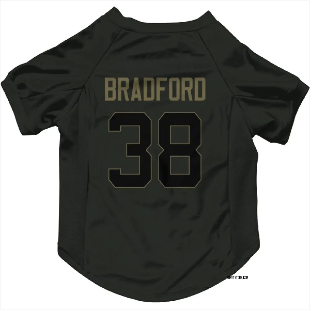 New Orleans Saints Millard Bradford Black Service Pet Jersey for Dog & Cat