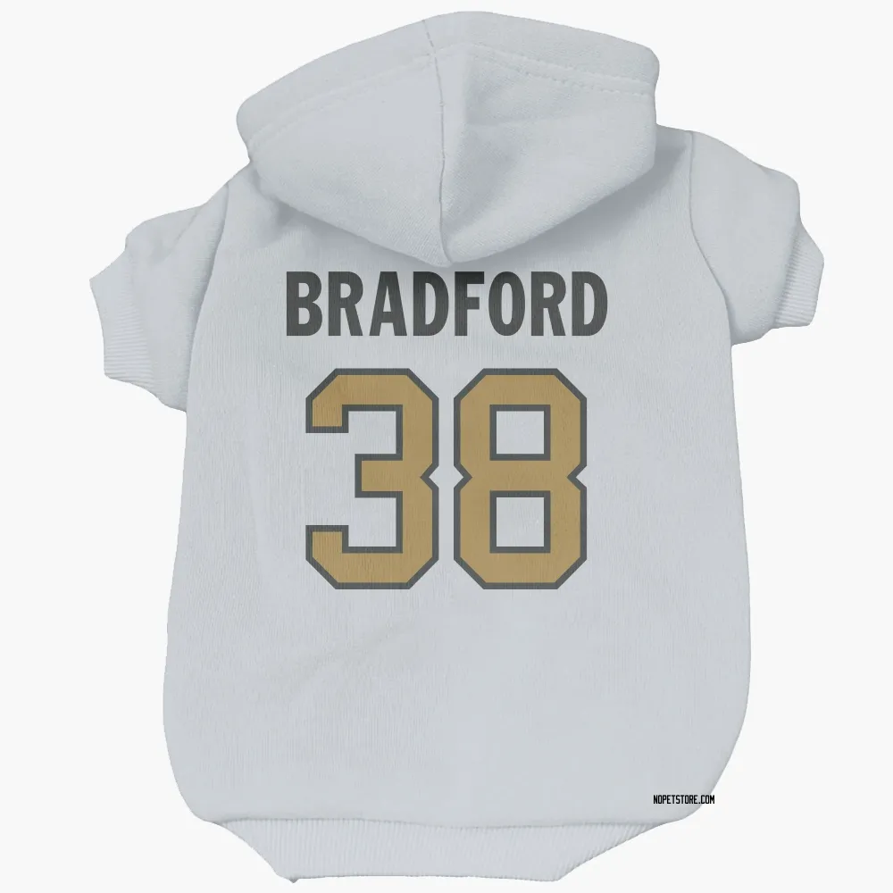 New Orleans Saints Millard Bradford White Gold Pet Hoodie for Dog & Cat