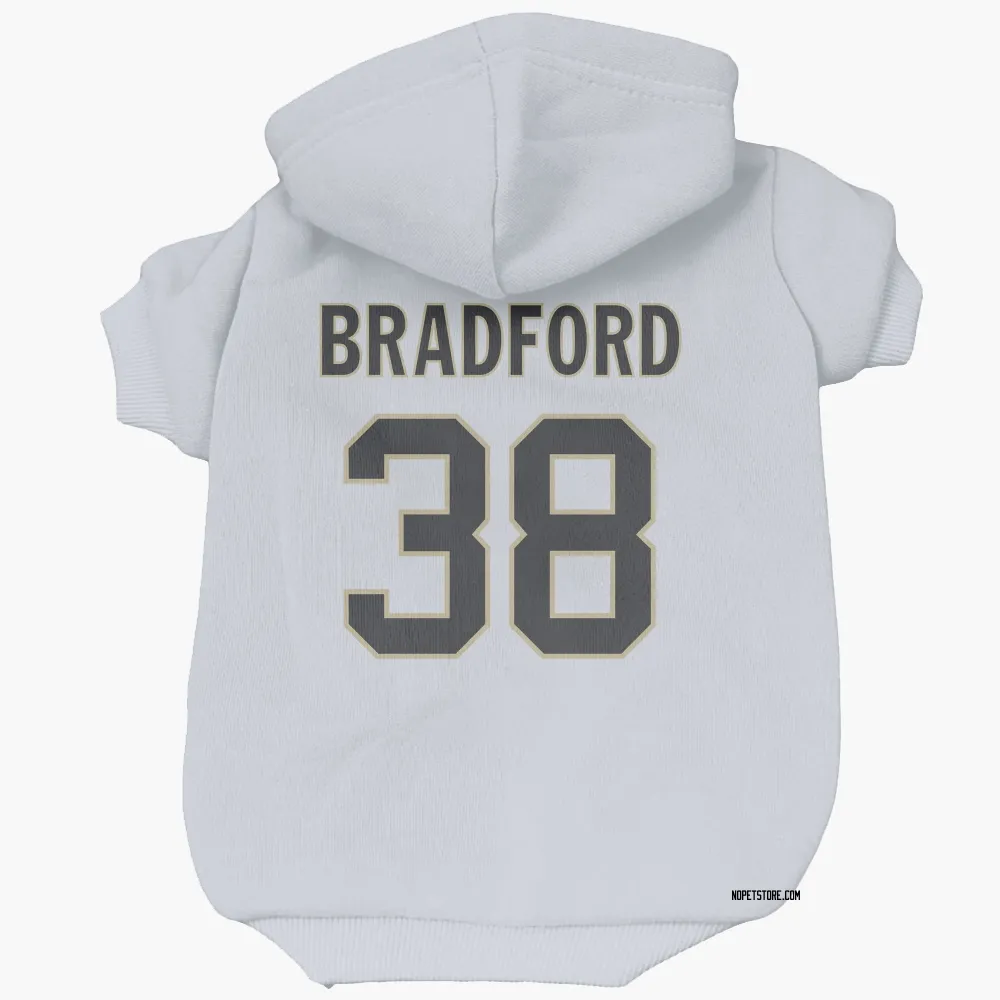 New Orleans Saints Millard Bradford White Pet Hoodie for Dog & Cat