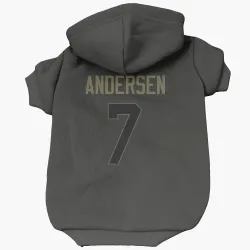 New Orleans Saints Morten Andersen Black Service Pet Hoodie for Dog & Cat