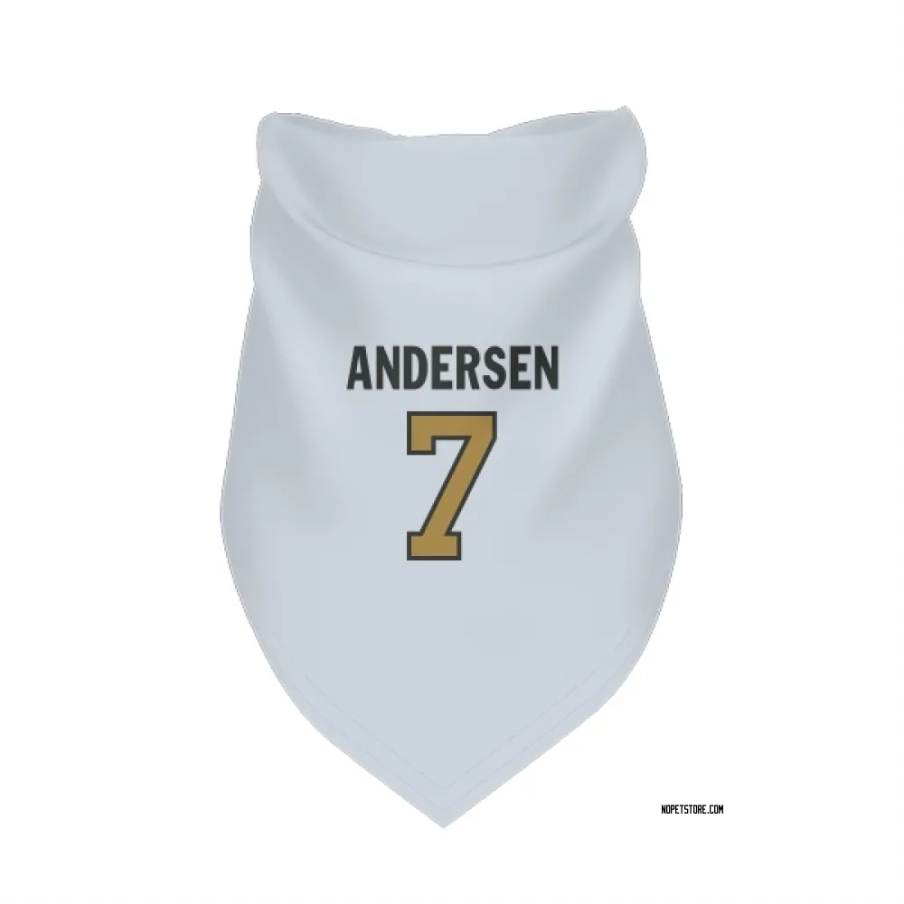 New Orleans Saints Morten Andersen White Gold Pet Bandana for Dog & Cat