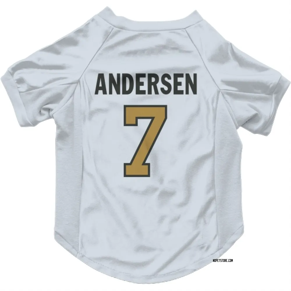 New Orleans Saints Morten Andersen White Gold Pet Jersey for Dog & Cat