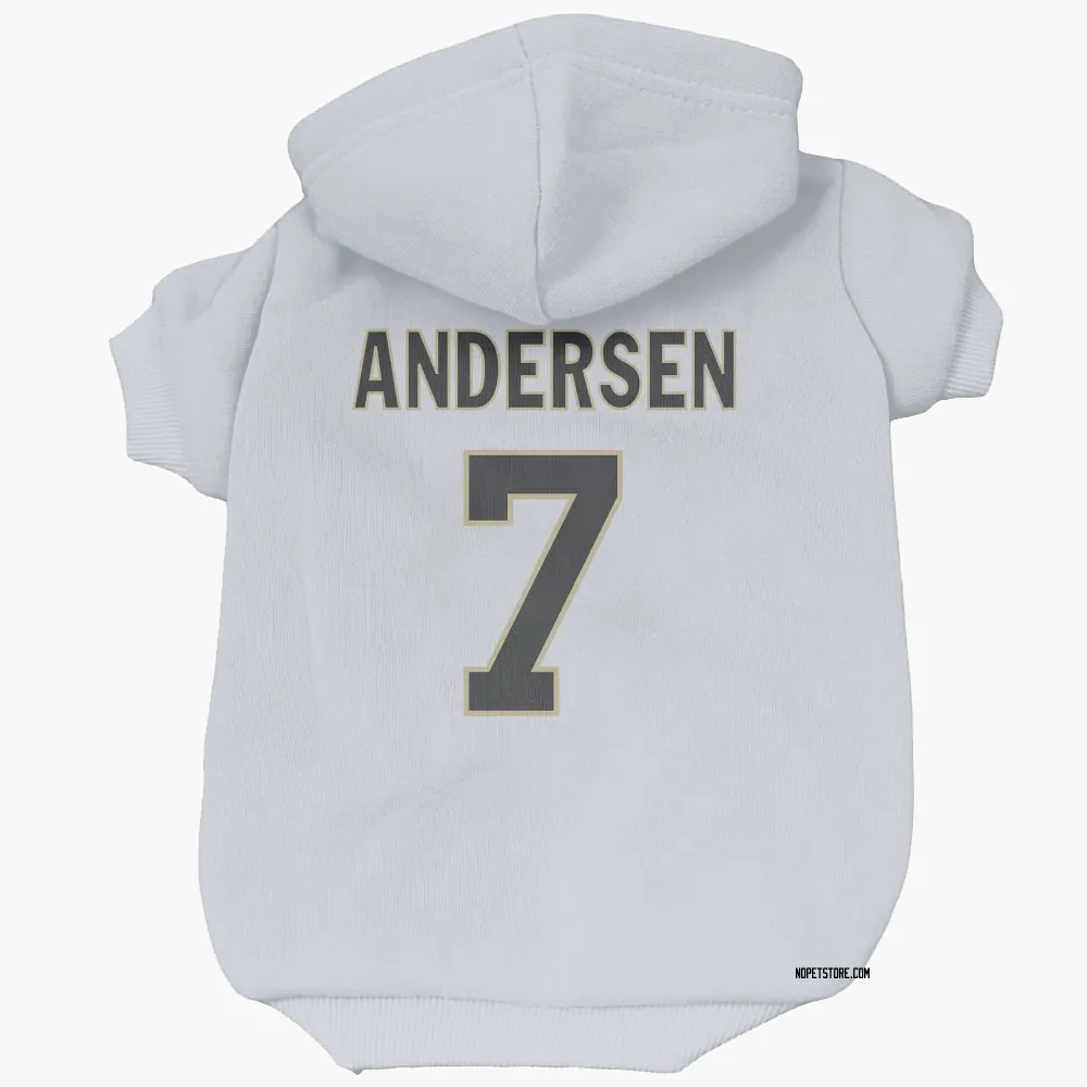 New Orleans Saints Morten Andersen White Pet Hoodie for Dog & Cat