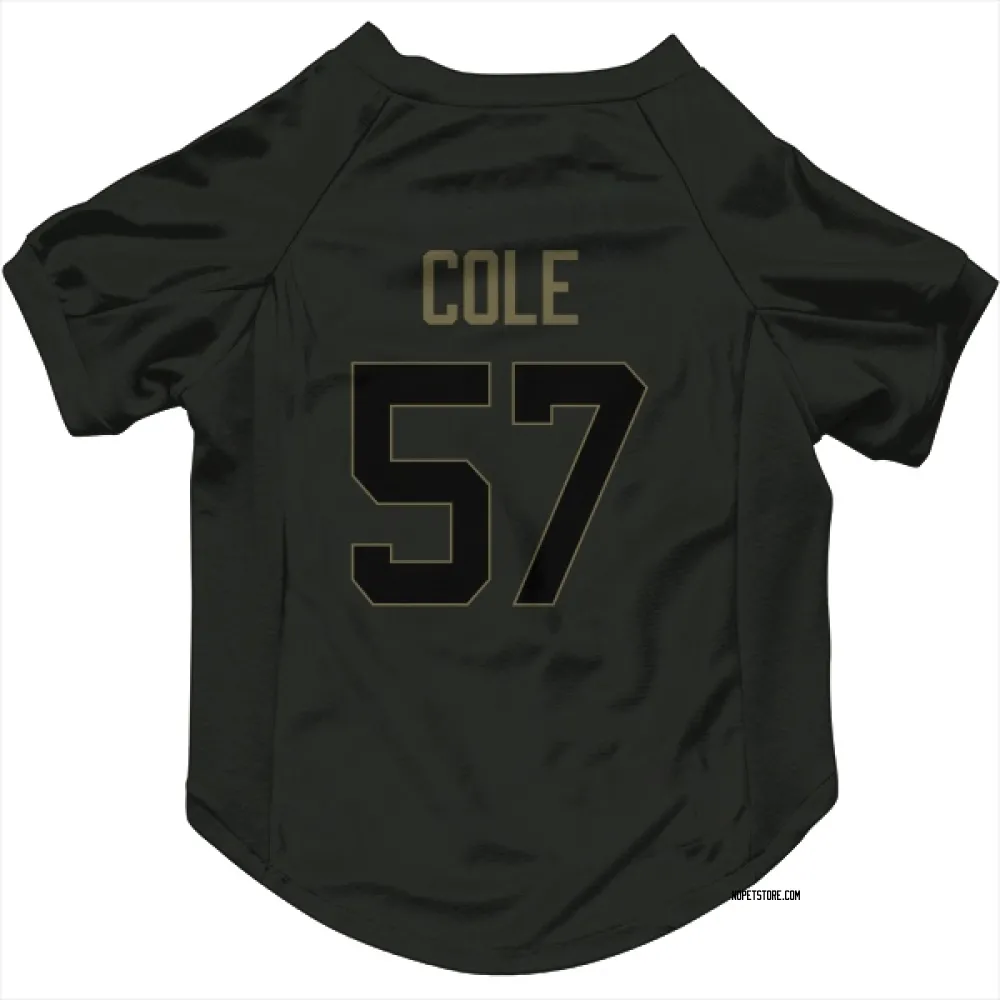 New Orleans Saints Myles Cole Black Service Pet Jersey for Dog & Cat