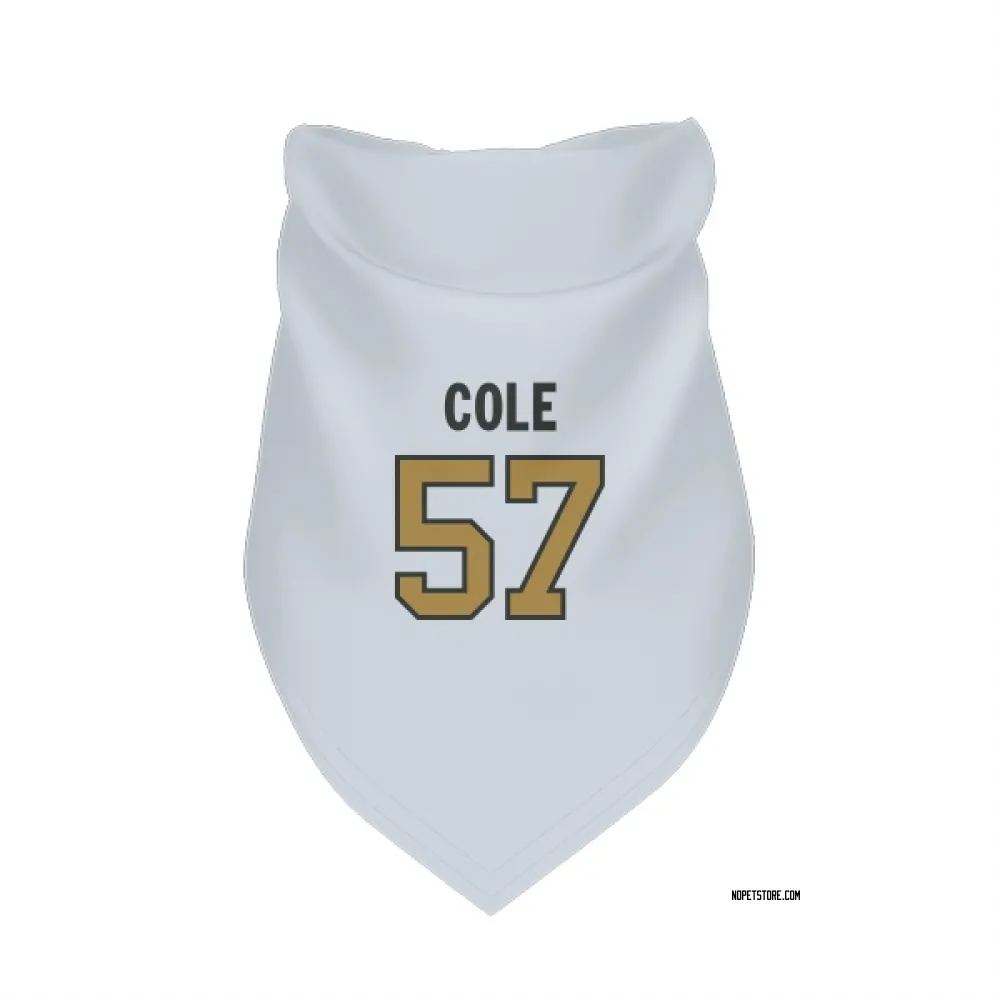 New Orleans Saints Myles Cole White Gold Pet Bandana for Dog & Cat
