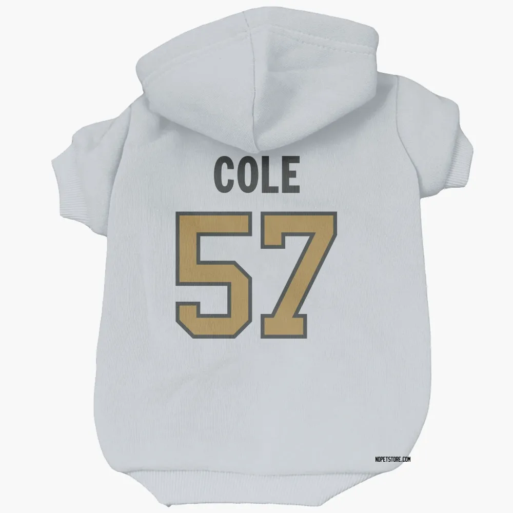 New Orleans Saints Myles Cole White Gold Pet Hoodie for Dog & Cat