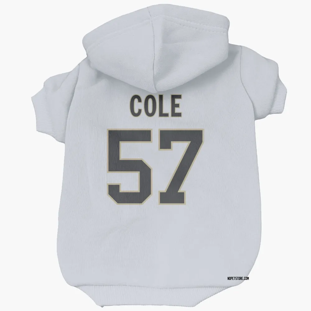 New Orleans Saints Myles Cole White Pet Hoodie for Dog & Cat
