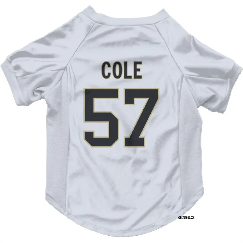 New Orleans Saints Myles Cole White Pet Jersey for Dog & Cat
