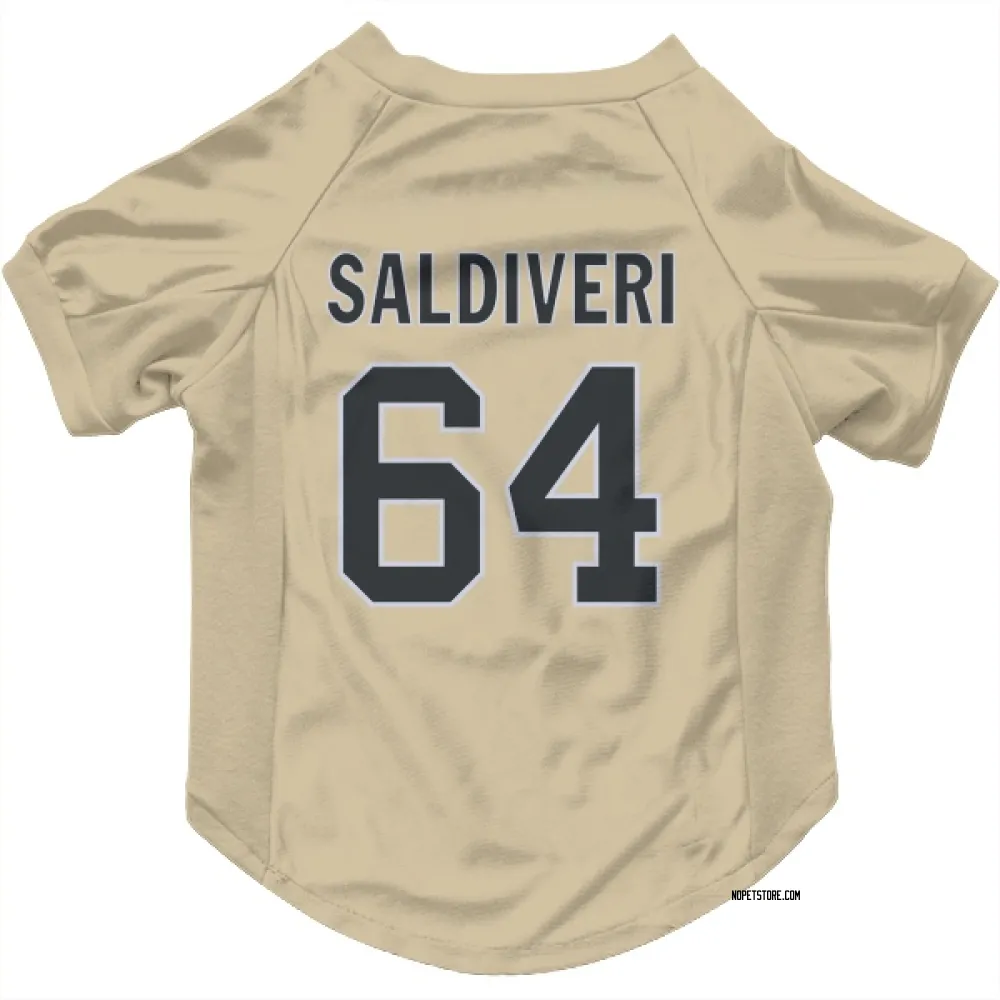 New Orleans Saints Nick Saldiveri Gold Pet Jersey for Dog & Cat