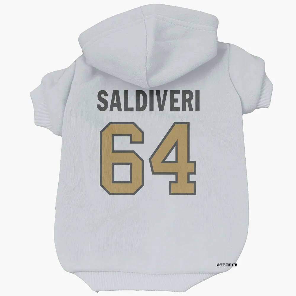 New Orleans Saints Nick Saldiveri White Gold Pet Hoodie for Dog & Cat
