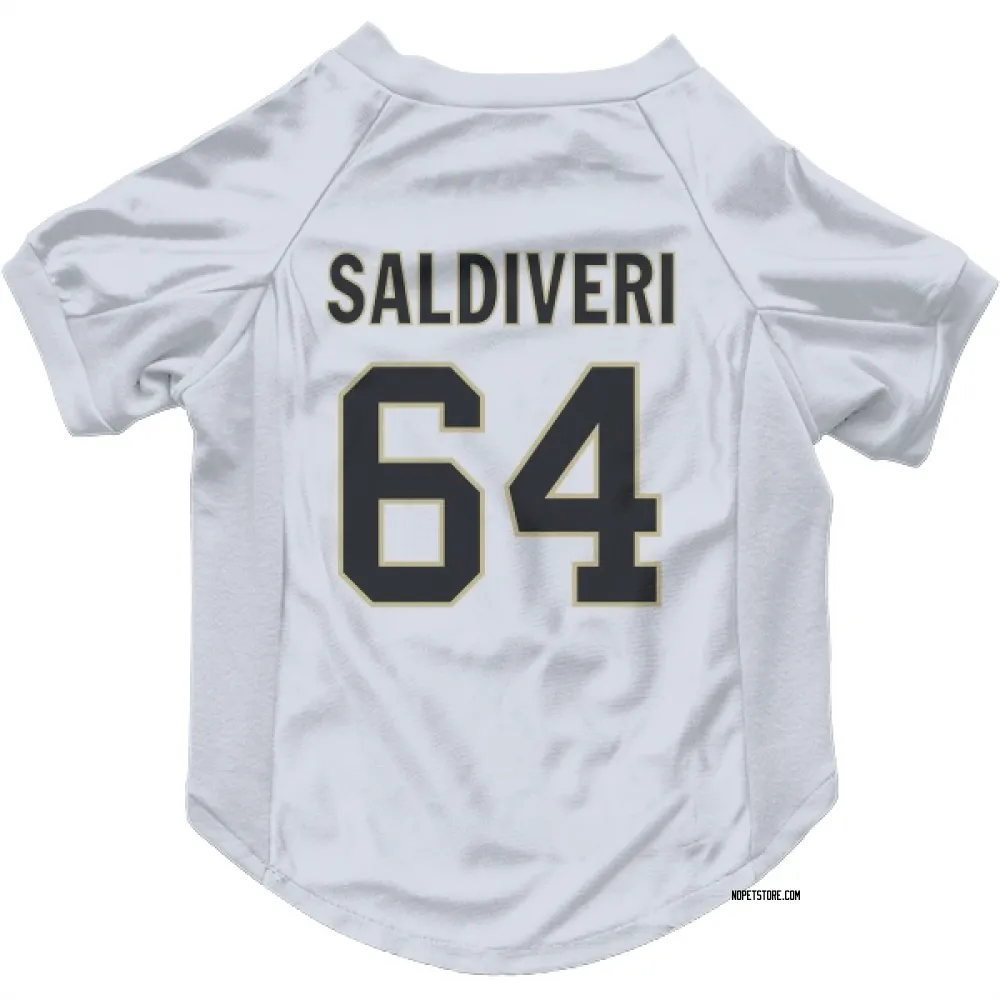 New Orleans Saints Nick Saldiveri White Pet Jersey for Dog & Cat