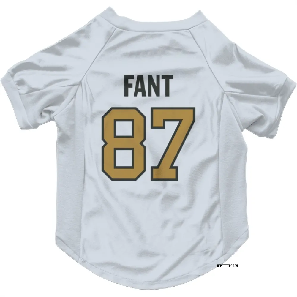 New Orleans Saints Noah Fant White Gold Pet Jersey for Dog & Cat
