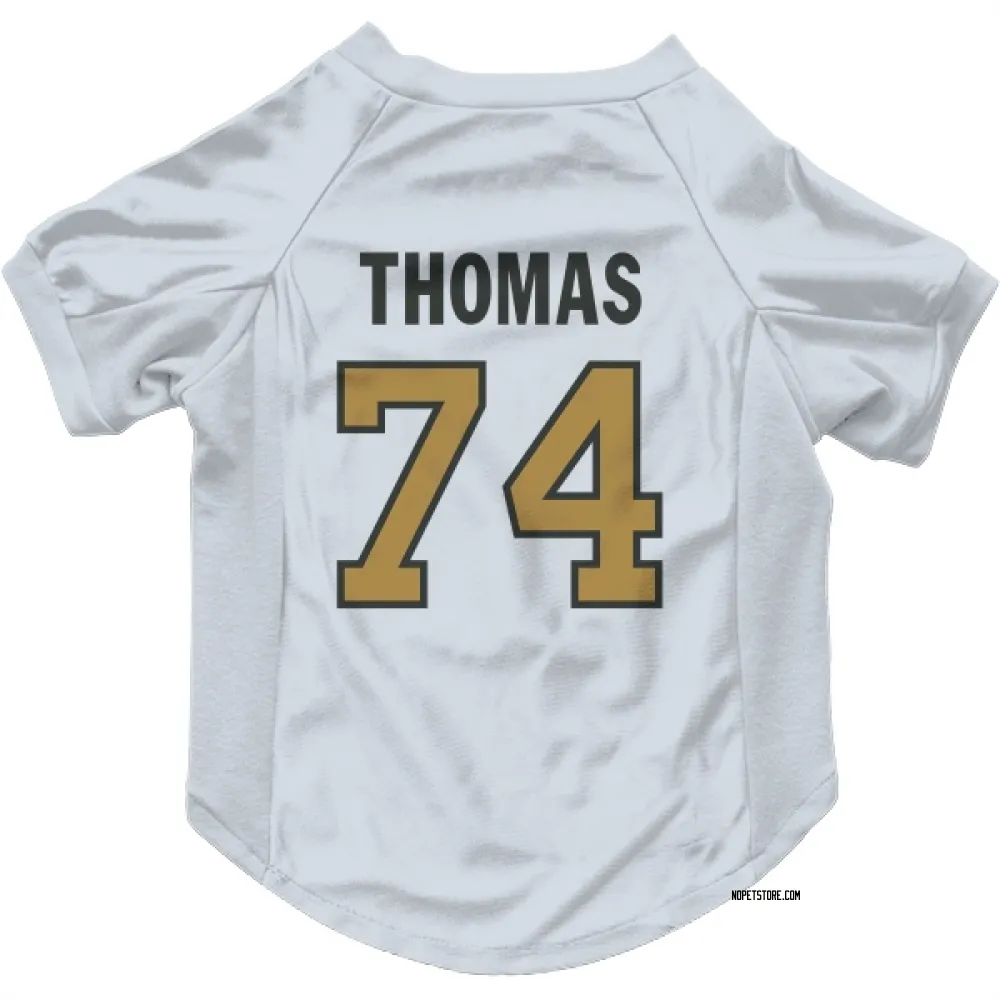 New Orleans Saints Omari Thomas White Gold Pet Jersey for Dog & Cat