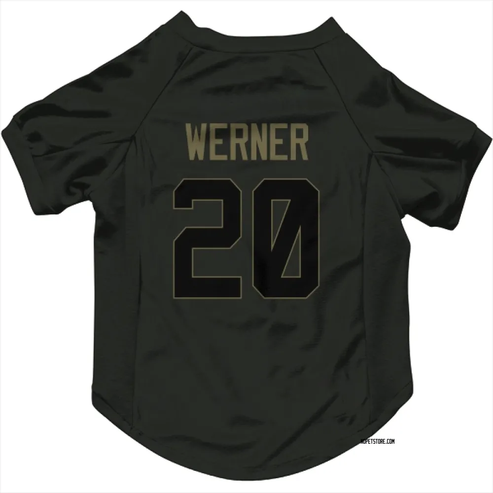 New Orleans Saints Pete Werner Black Service Pet Jersey for Dog & Cat