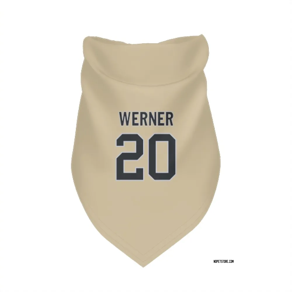 New Orleans Saints Pete Werner Gold Pet Bandana for Dog & Cat