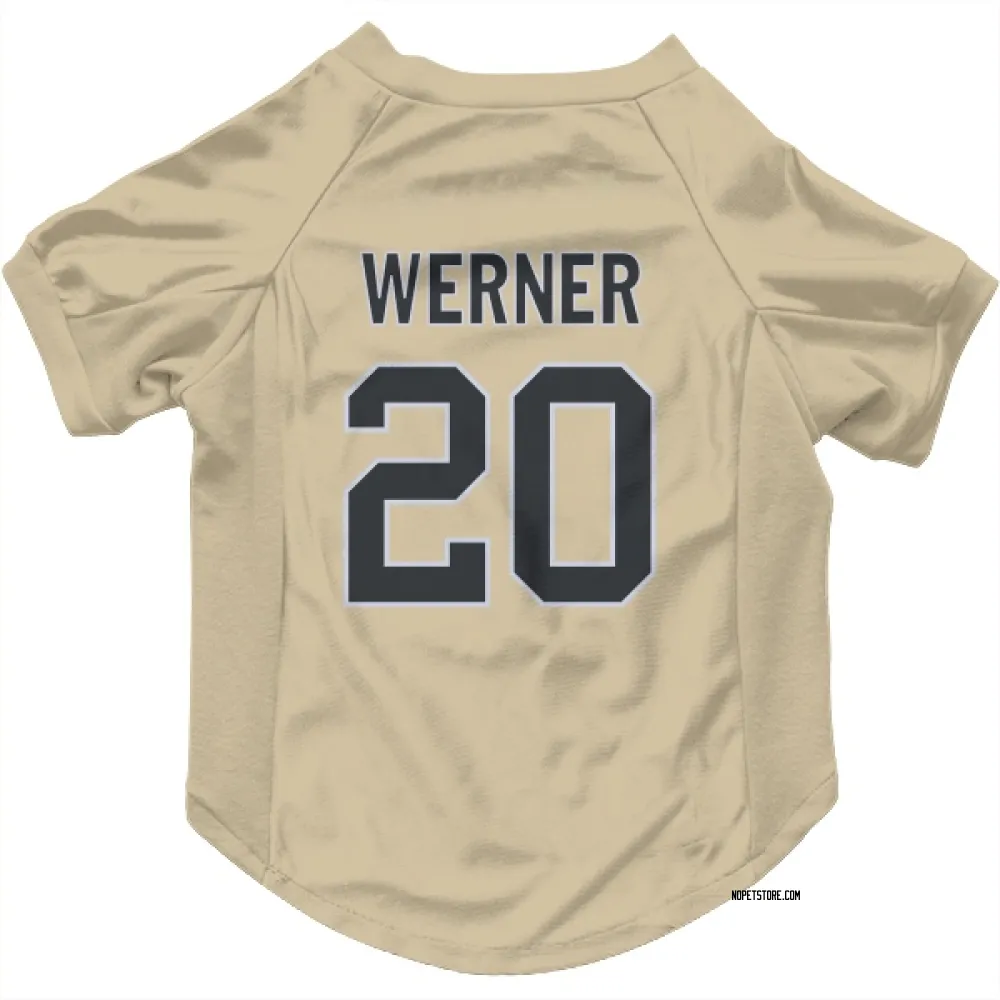 New Orleans Saints Pete Werner Gold Pet Jersey for Dog & Cat