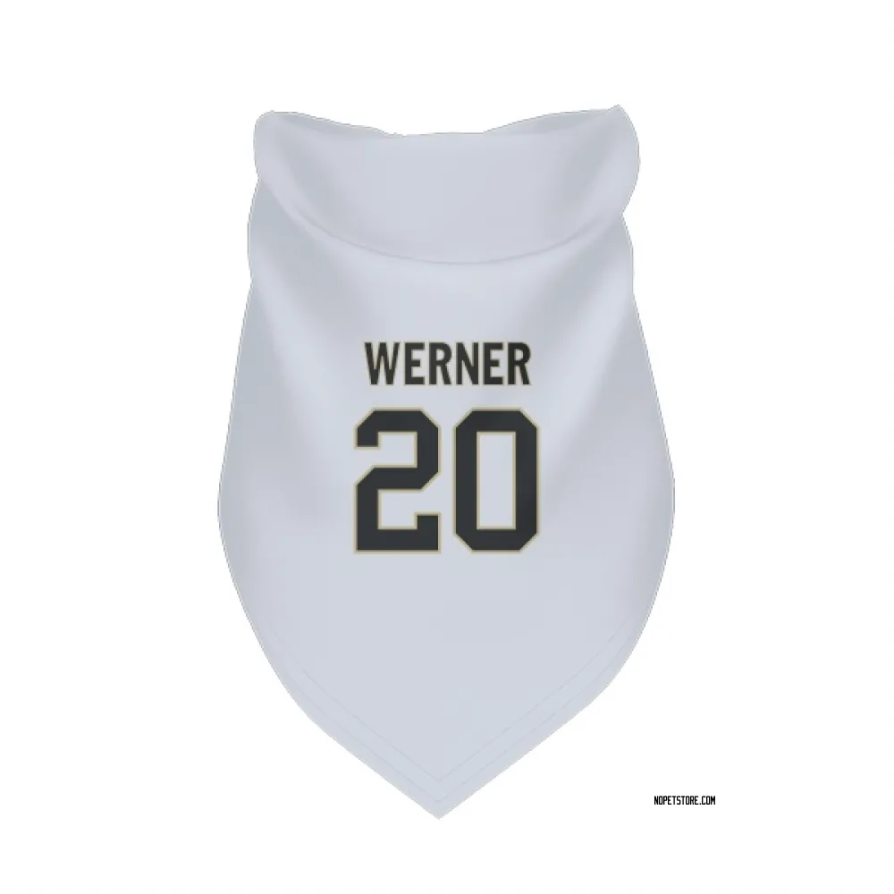 New Orleans Saints Pete Werner White Pet Bandana for Dog & Cat