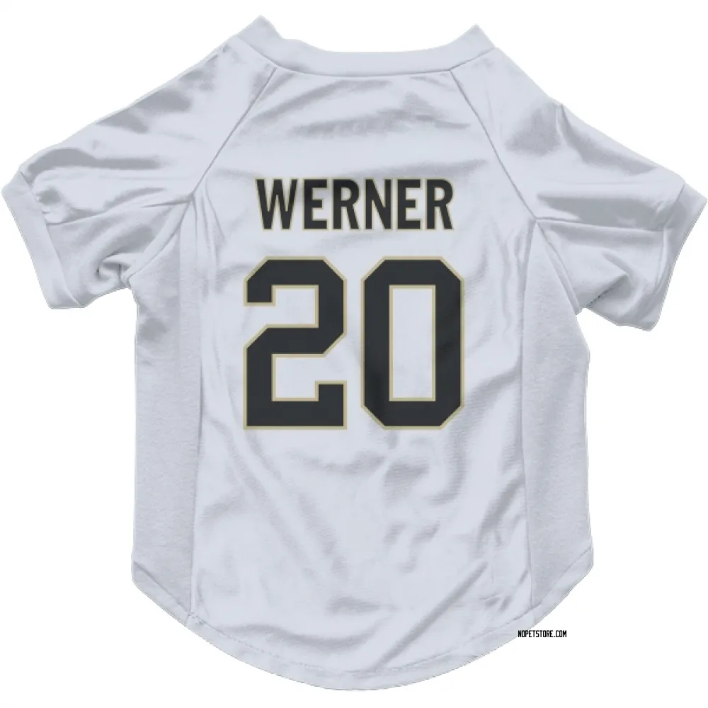 New Orleans Saints Pete Werner White Pet Jersey for Dog & Cat