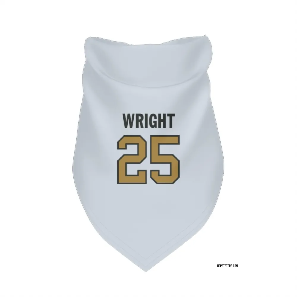 New Orleans Saints Rejzohn Wright White Gold Pet Bandana for Dog & Cat