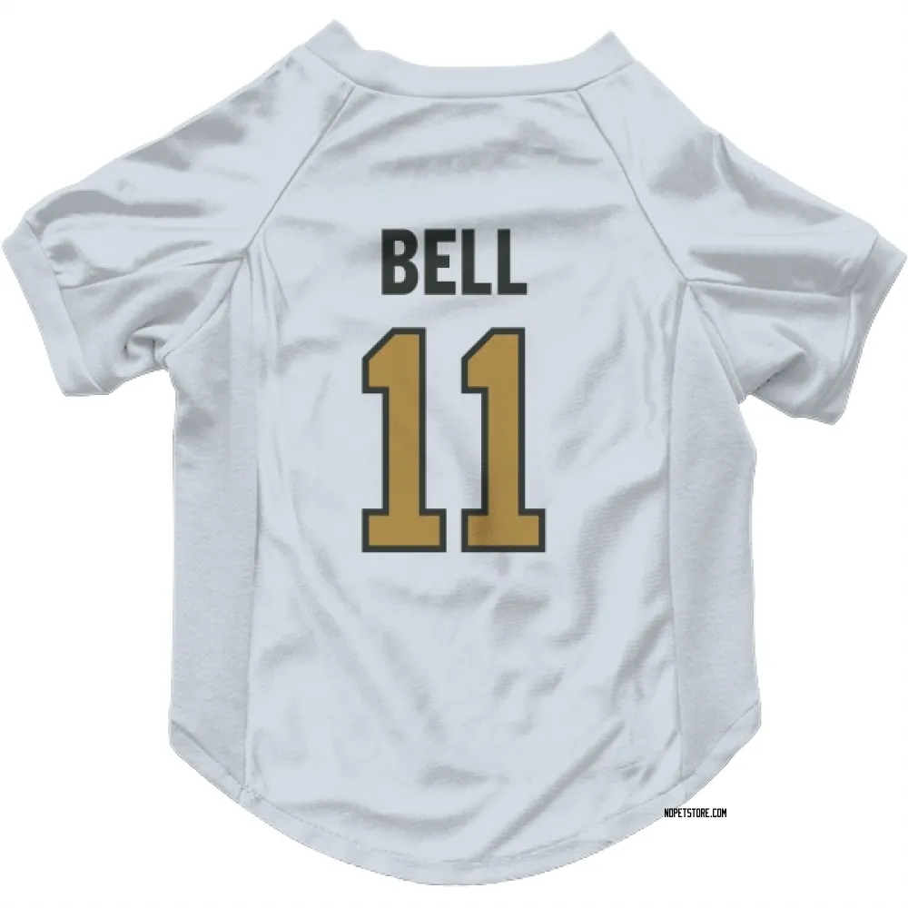 New Orleans Saints Ronnie Bell White Gold Pet Jersey for Dog & Cat
