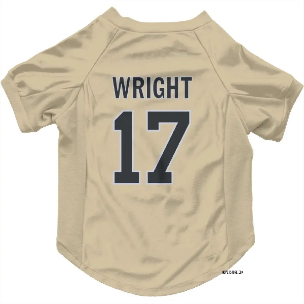 New Orleans Saints Ryan Wright Gold Pet Jersey for Dog & Cat