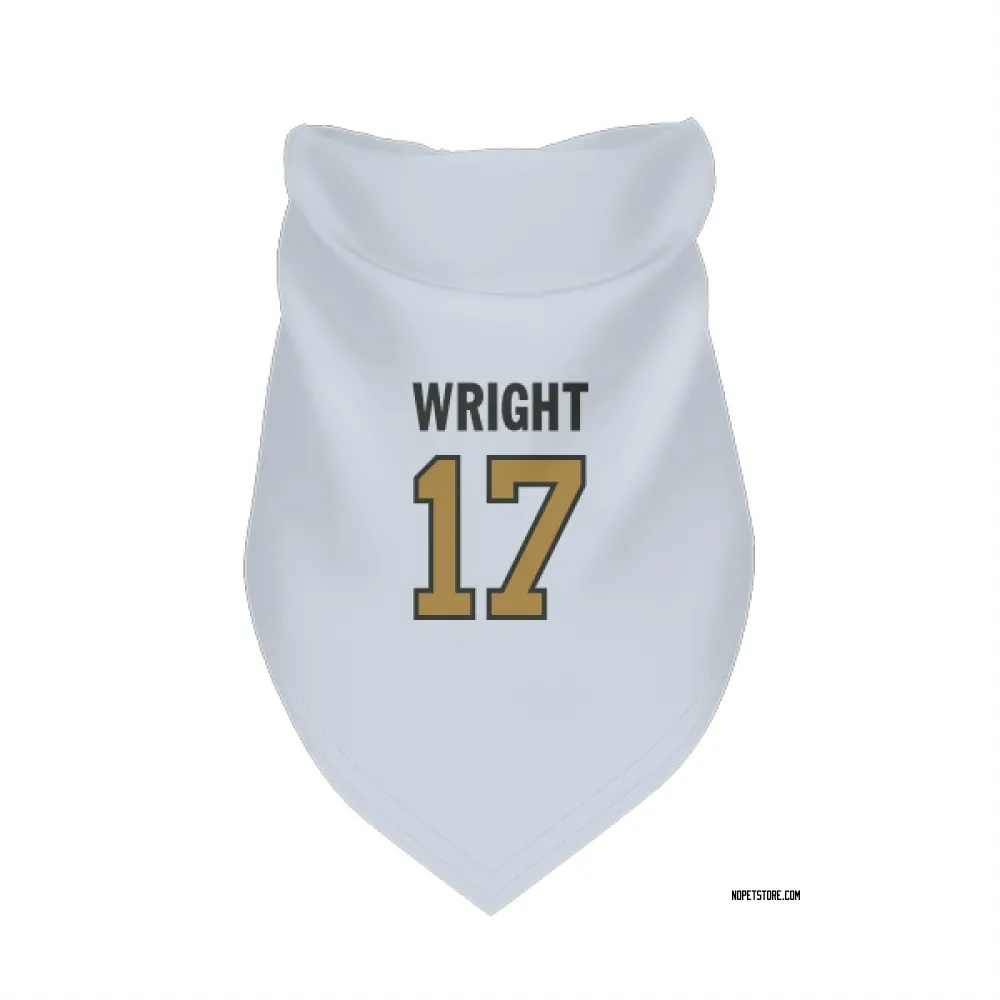 New Orleans Saints Ryan Wright White Gold Pet Bandana for Dog & Cat