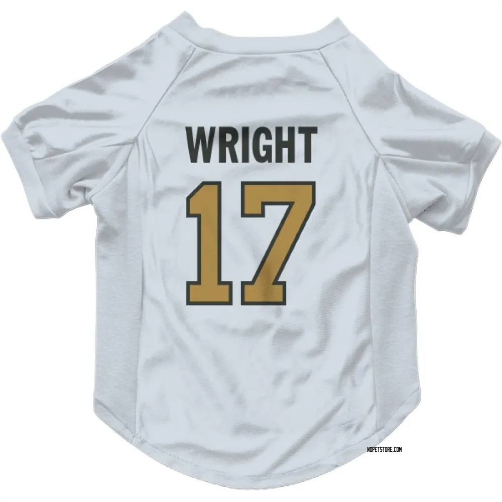 New Orleans Saints Ryan Wright White Gold Pet Jersey for Dog & Cat