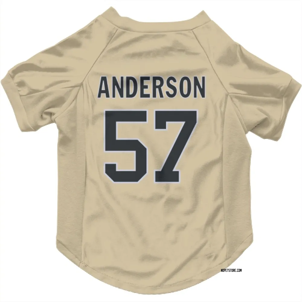 New Orleans Saints Ryder Anderson Gold Pet Jersey for Dog & Cat