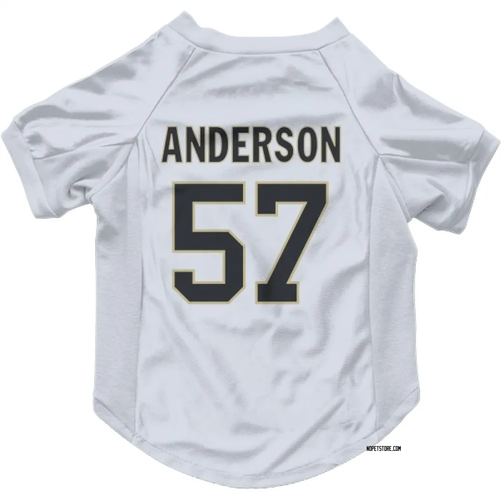 New Orleans Saints Ryder Anderson White Pet Jersey for Dog & Cat