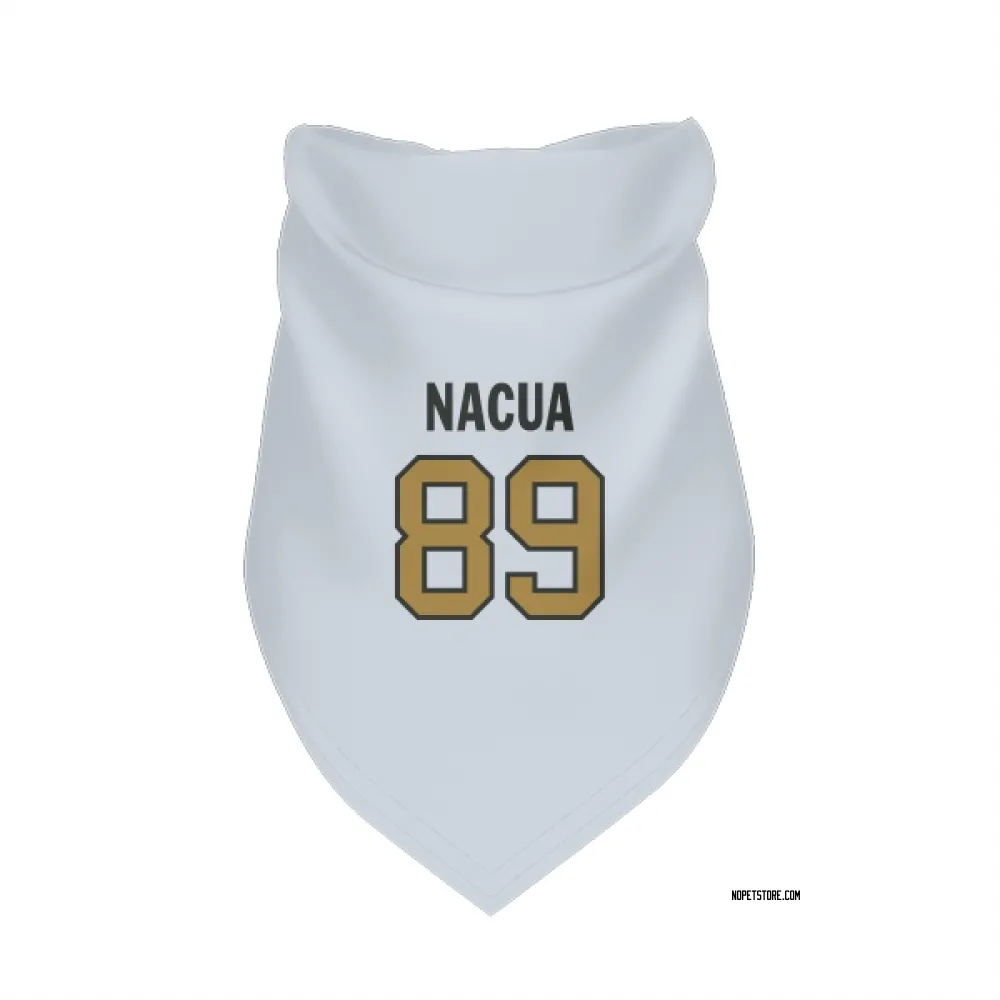 New Orleans Saints Samson Nacua White Gold Pet Bandana for Dog & Cat