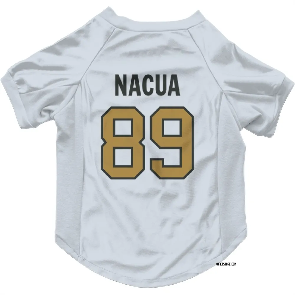 New Orleans Saints Samson Nacua White Gold Pet Jersey for Dog & Cat